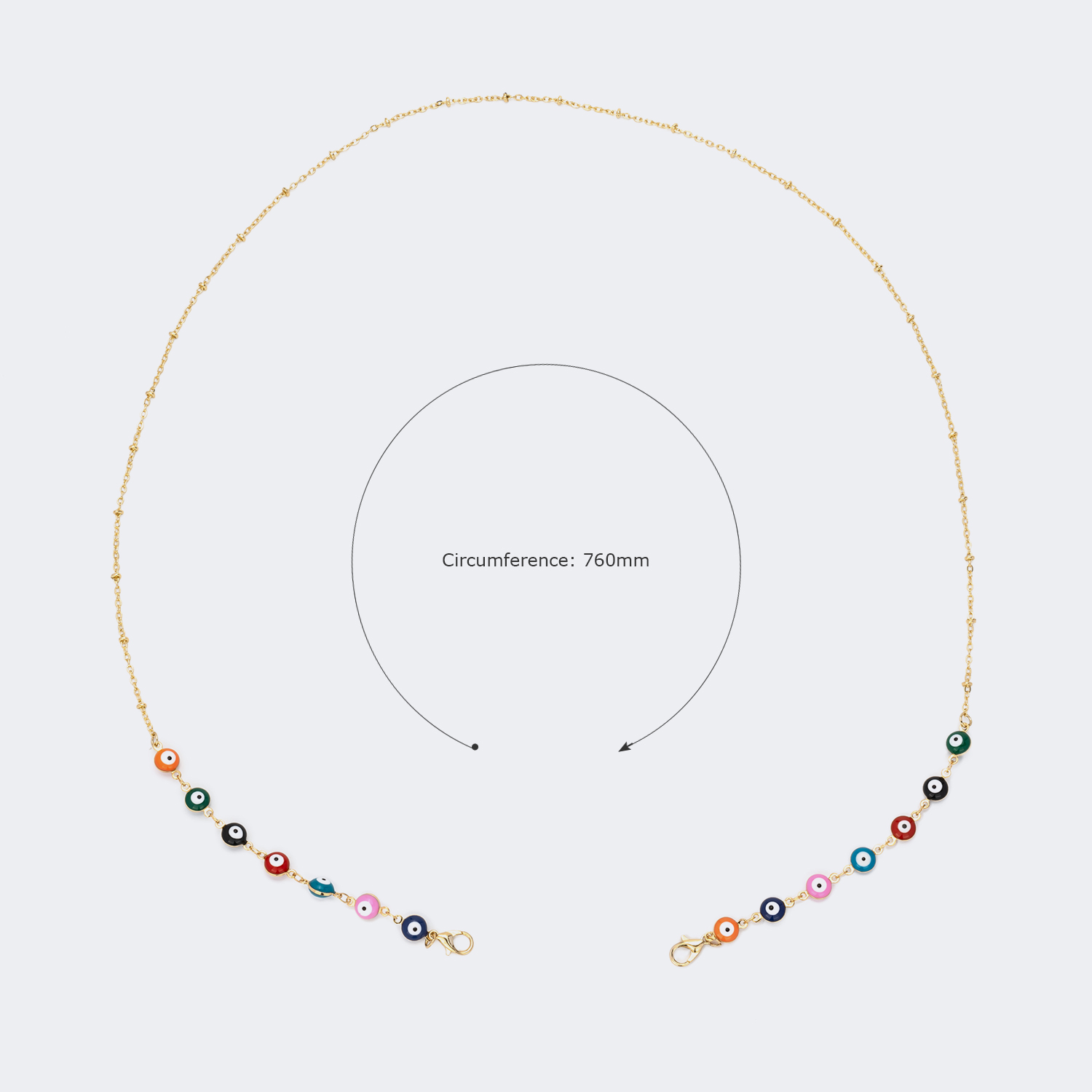 Hart Bunte Perlen Brillenkette2