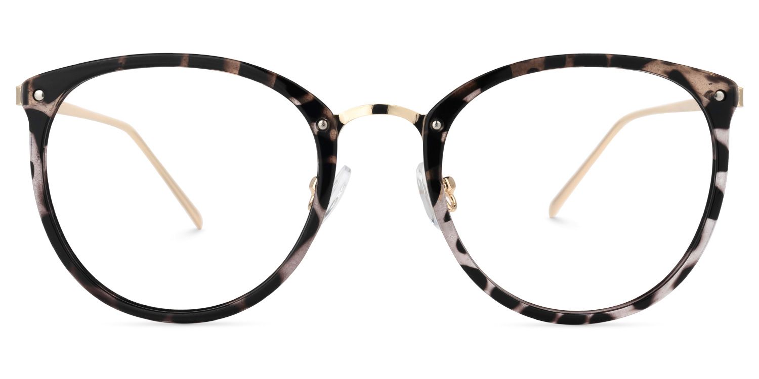 Abbas Schwarz-Tortoise Rund Brille0