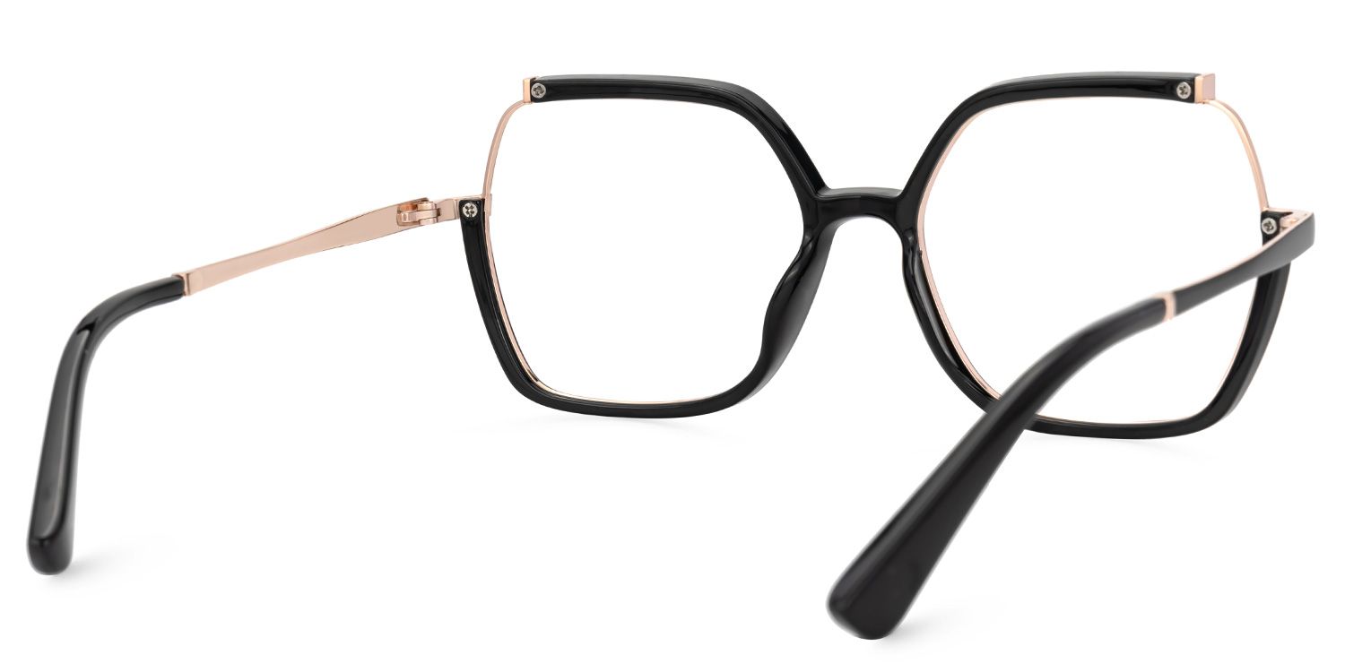 Yulisa Schwarz Quadratisch Brille3