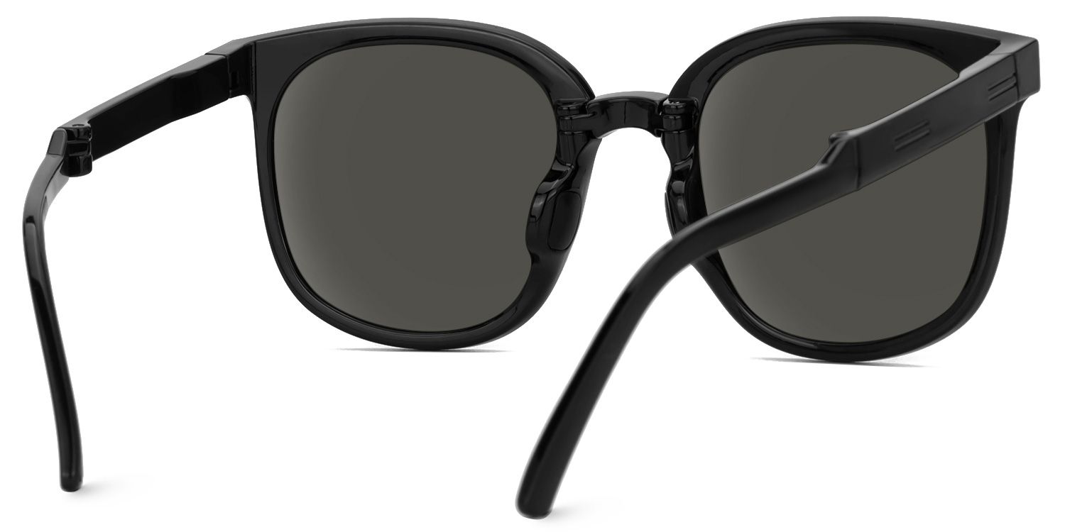 Sulaika Faltbar Schwarz Quadratisch Sonnenbrille4