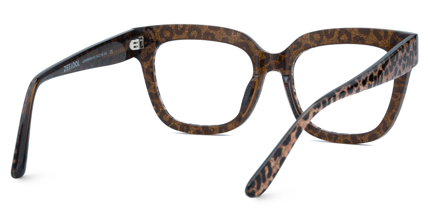 Yaniska Braun-Leo Quadratisch Brille4