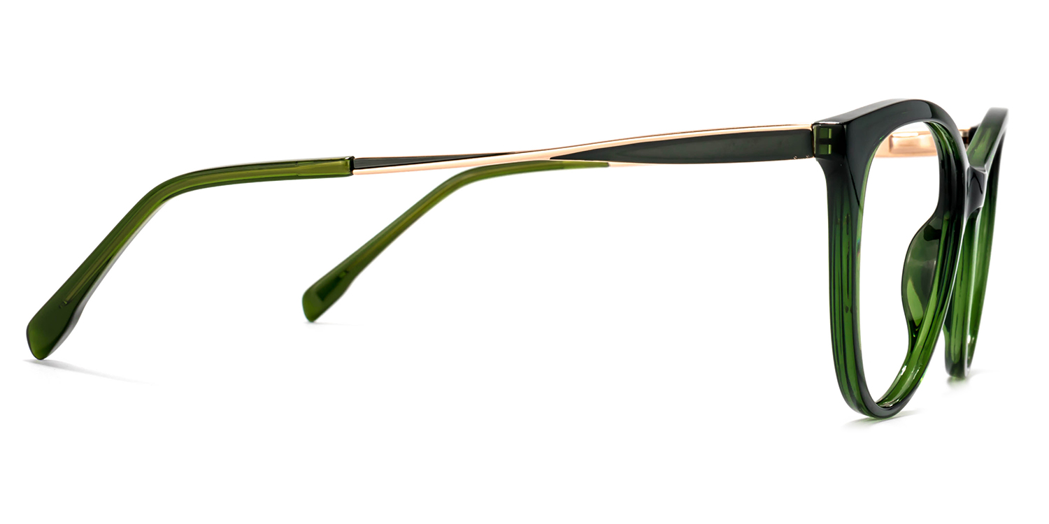 Frances Dunkelgrün Cateye Brille3