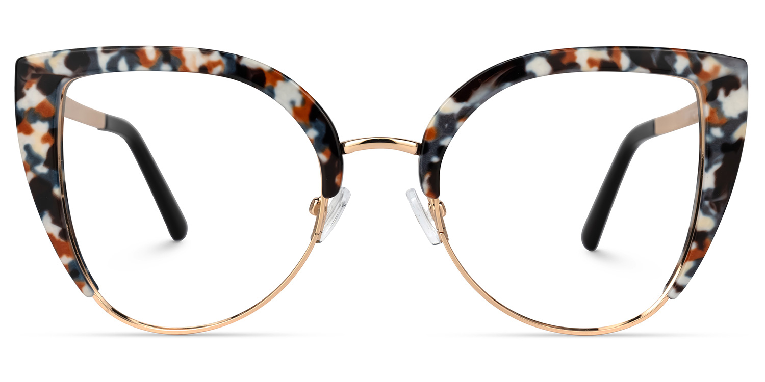 Brewer Schwarz-Tortoise Cateye Brille gutes Bild
