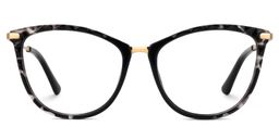 Vaughan Schwarz-Tortoise Cateye Brille0