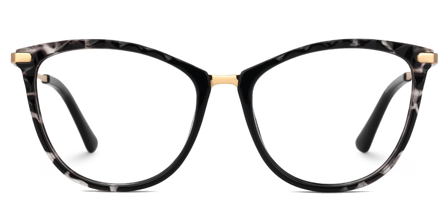 Vaughan Schwarz-Tortoise Cateye Brille0