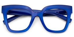 Malcolm Blau Quadratisch Brille3