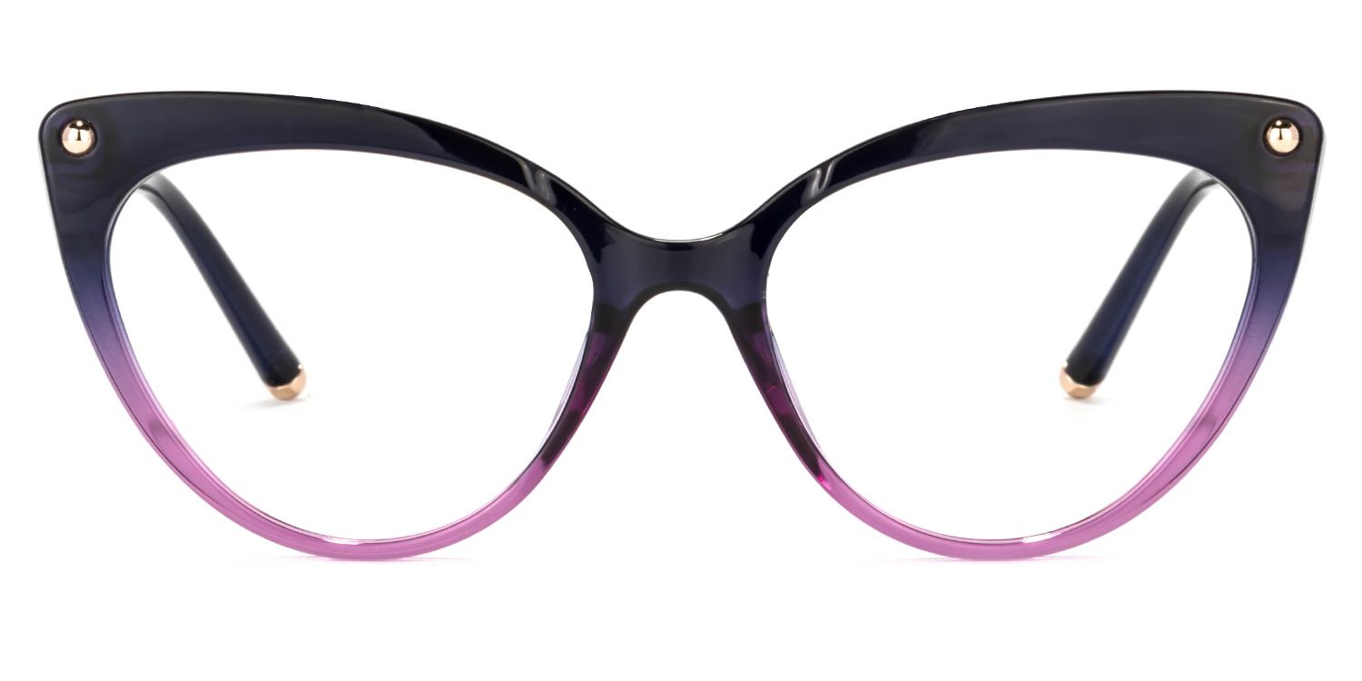 Alivia Schwarz Lila Cat Eye Brille0