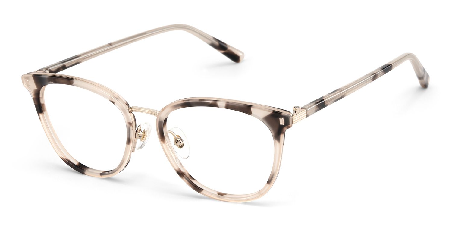 Caden Tortoise Rund Gemischte-Materialien Brille2