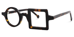 Paola Schwarz Tortoise Geometrisch Brille3