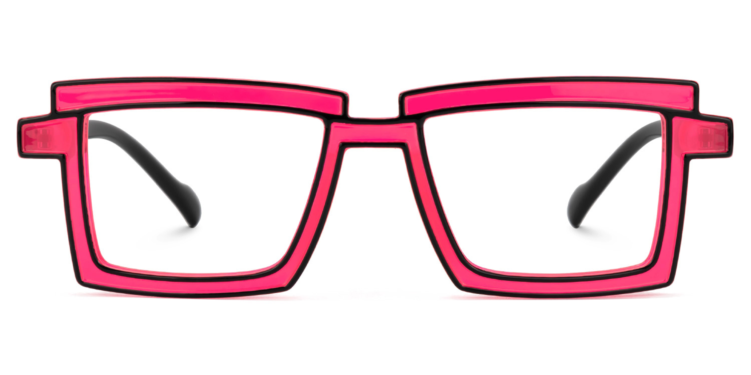 Zephyr Rot Rechteckig Brille0