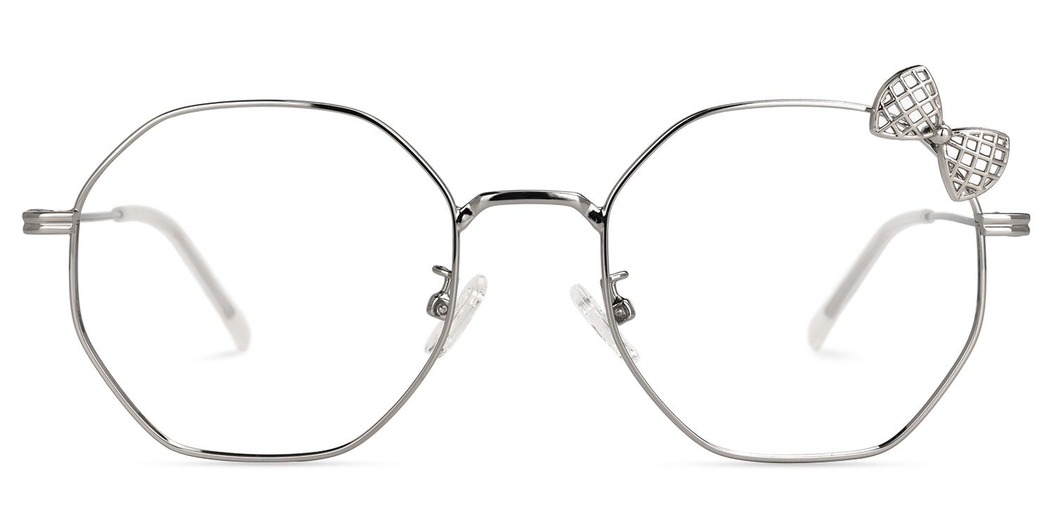 Kaitlyn Silber Geometrisch Brille1