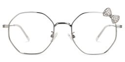 Kaitlyn Silber Rechteckig Brille1