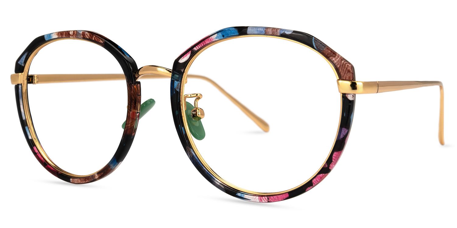 Xavia Blumenmuster Geometrische Brille1