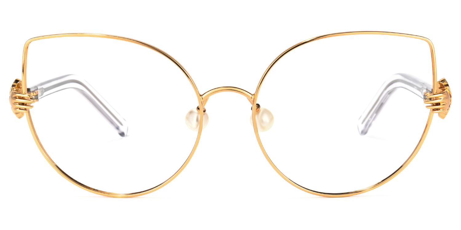 Clover Gold Cateye Brille0