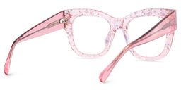 Minfia Rosa Klar Quadratisch Brille6