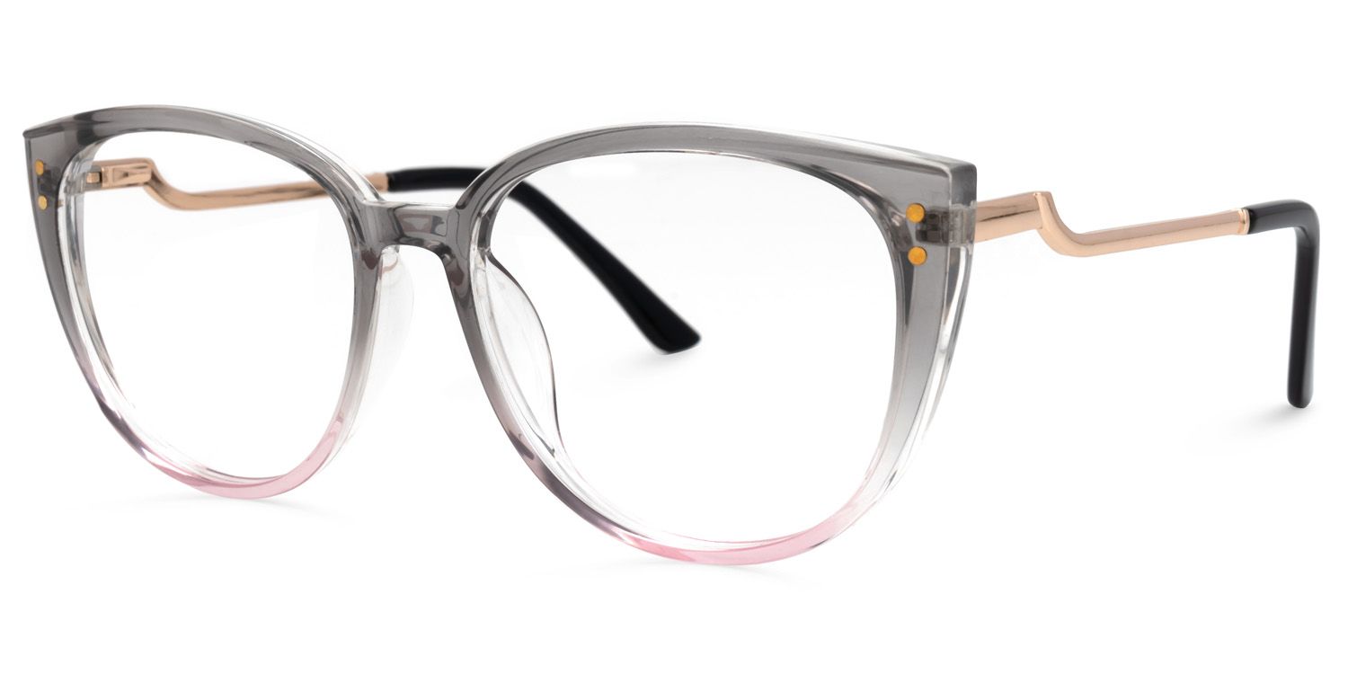Cara Grau-Rosa Cateye Brille1