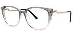 Cara Grau-Rosa Cateye Brille1