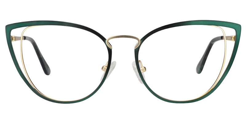 Eras Grün Cat Eye Brille0
