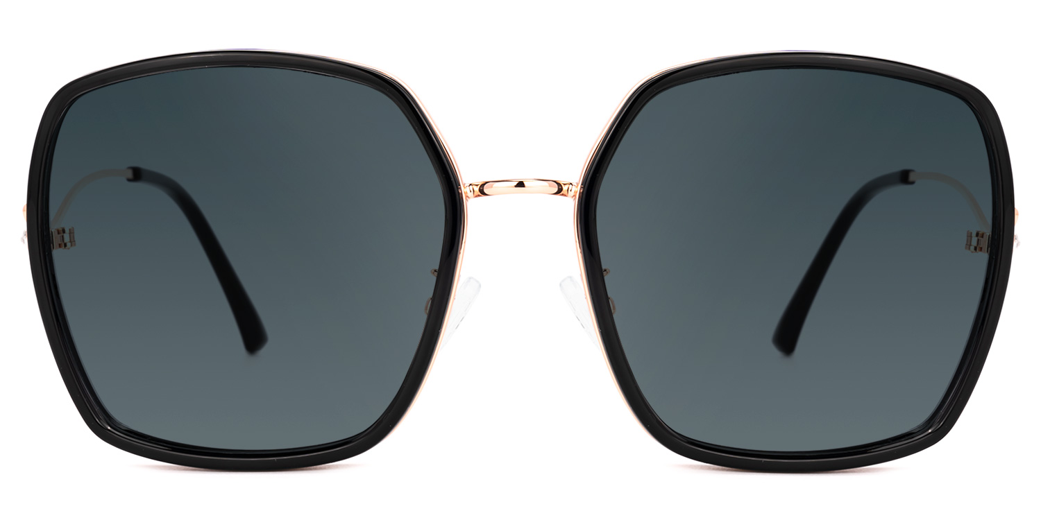 Usher Schwarz Geometrisch Sonnenbrille0