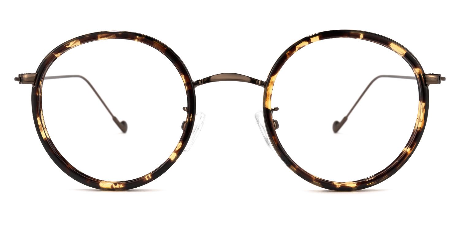 Alba Gelb-Tortoise Rund Brille0