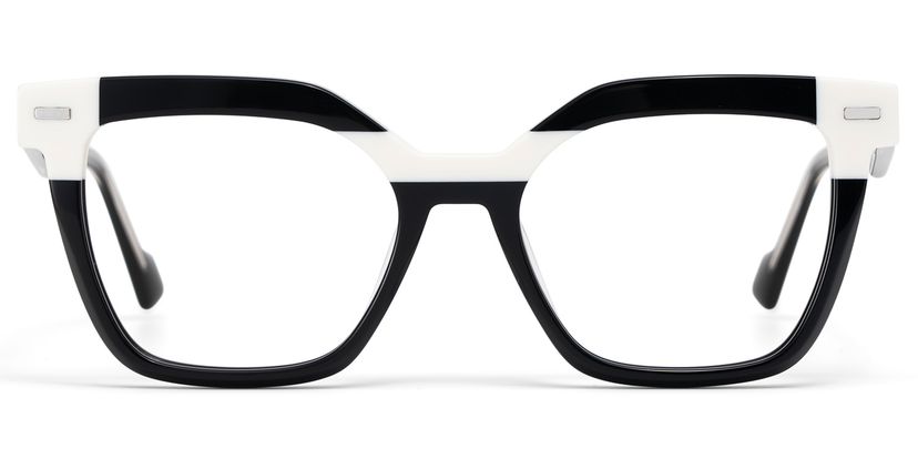 Nidia Schwarz-Weiß Quadratisch Brille
