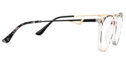 Babbage Blumendruck-Rosa Rund Brille2