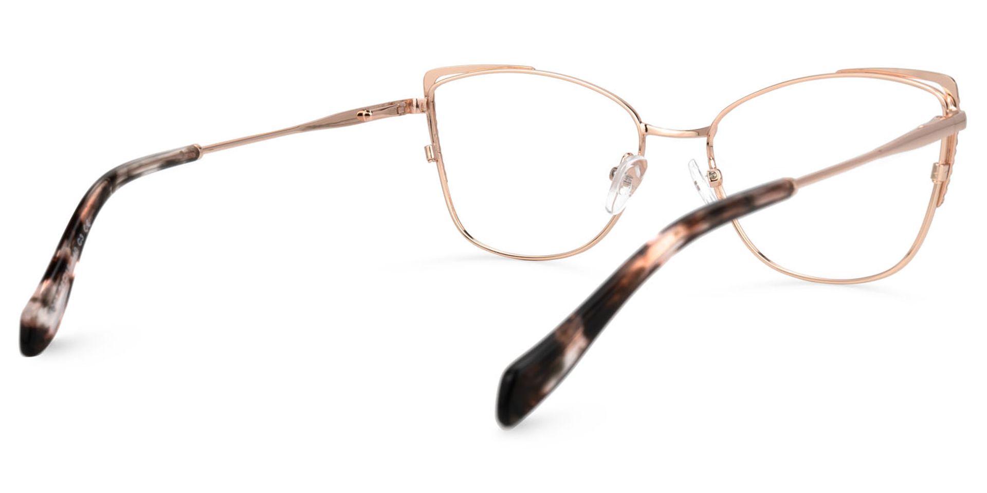 Marett Schwarz-Gold Cateye Brille2