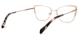 Marett Schwarz-Gold Cateye Brille2