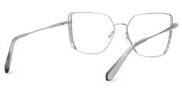 Jamison Silber Quadratisch Brille2