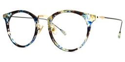 Dahl Blumendruck-Bunt Rund Brille1