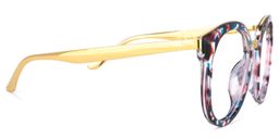 Ettenheim Blau Schwarz Blumenmuster Runde Brille3