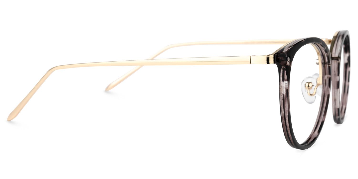 Abbas Schwarz-Tortoise Rund Brille2