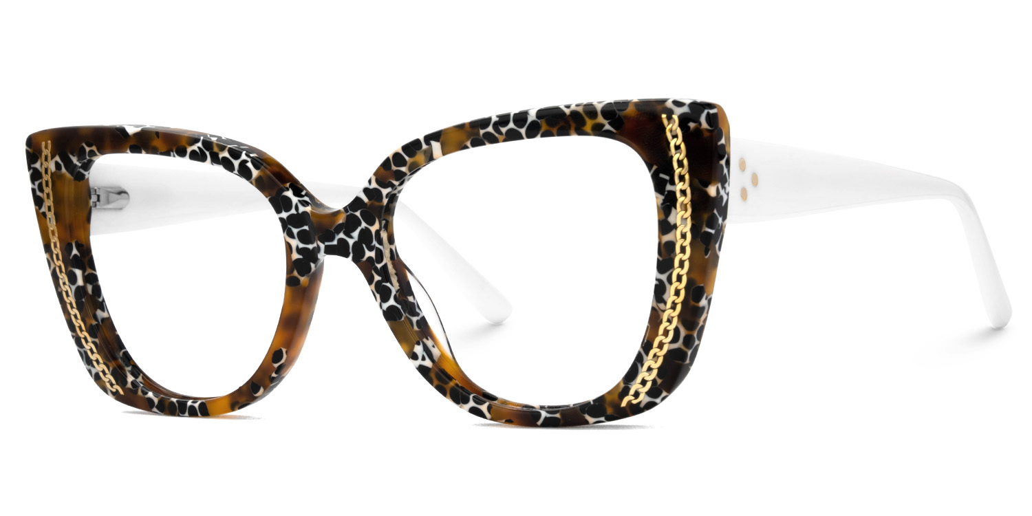 Smolin Blumendruck-Braun Cateye Brille1