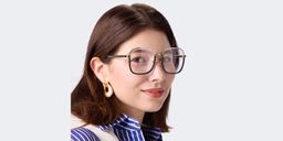 Perfecta Schwarz Quadratisch Brille3