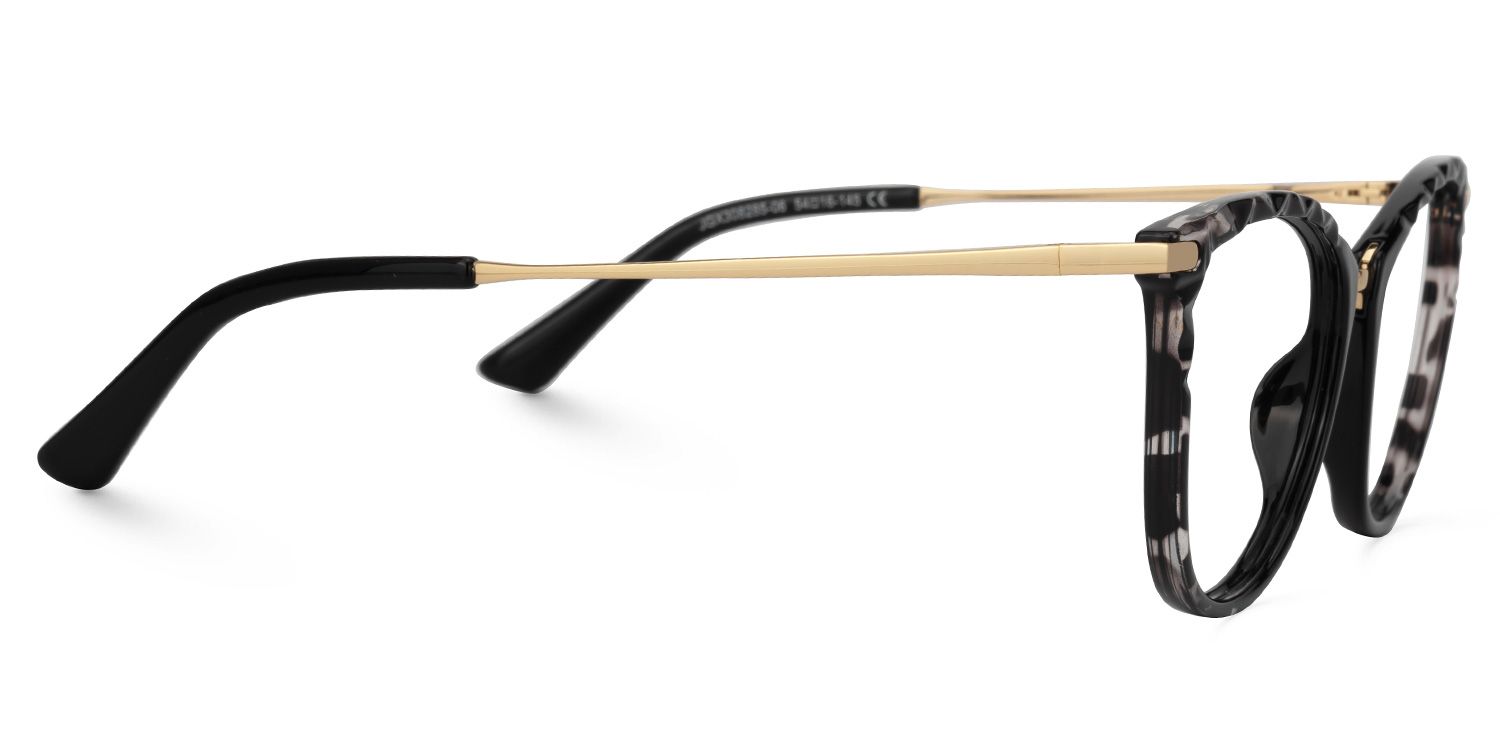 Vaughan Schwarz-Tortoise Cateye Brille3