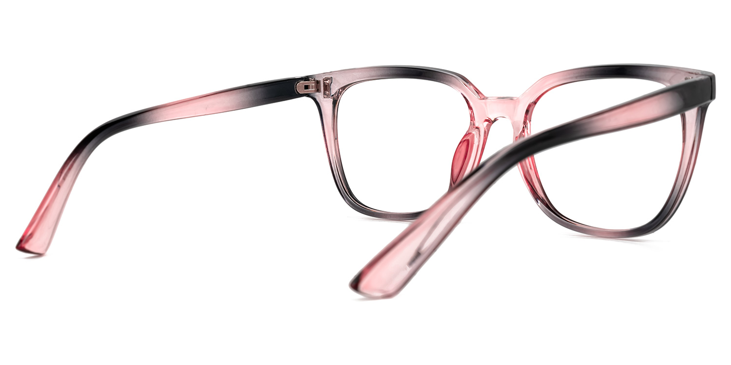 Halle Schwarz-Rosa Quadratisch Brille2