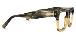 Hayden Braun Grün Rechteckige Brille2