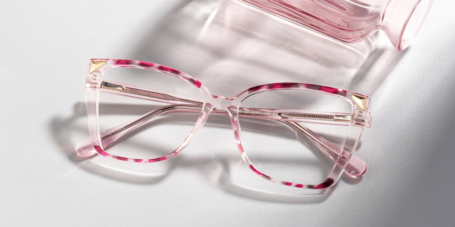 Shelia Rosa-Blumendruck Schmetterling TR90 Brille1