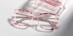 Shelia Rosa-Blumendruck Schmetterling Brille1