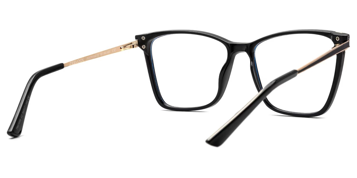 Tricee Schwarz Quadratisch Gemischte-Materialien Brille3