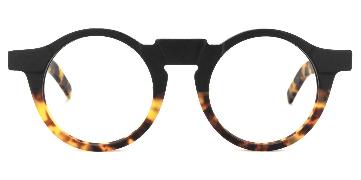 Jamie Schwarze Tortoise Runde Brille0