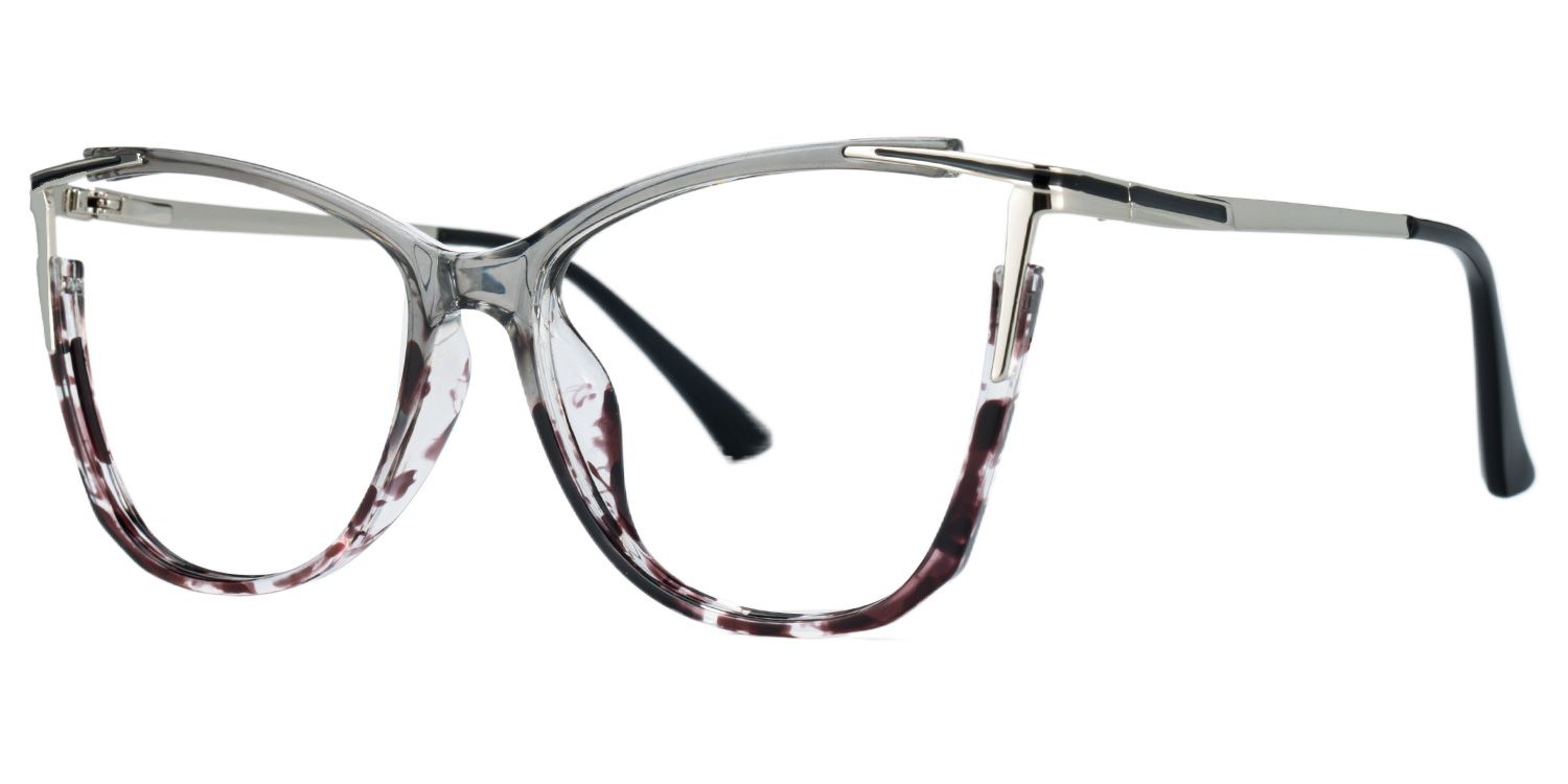 Yomary Grau Cateye Brille1