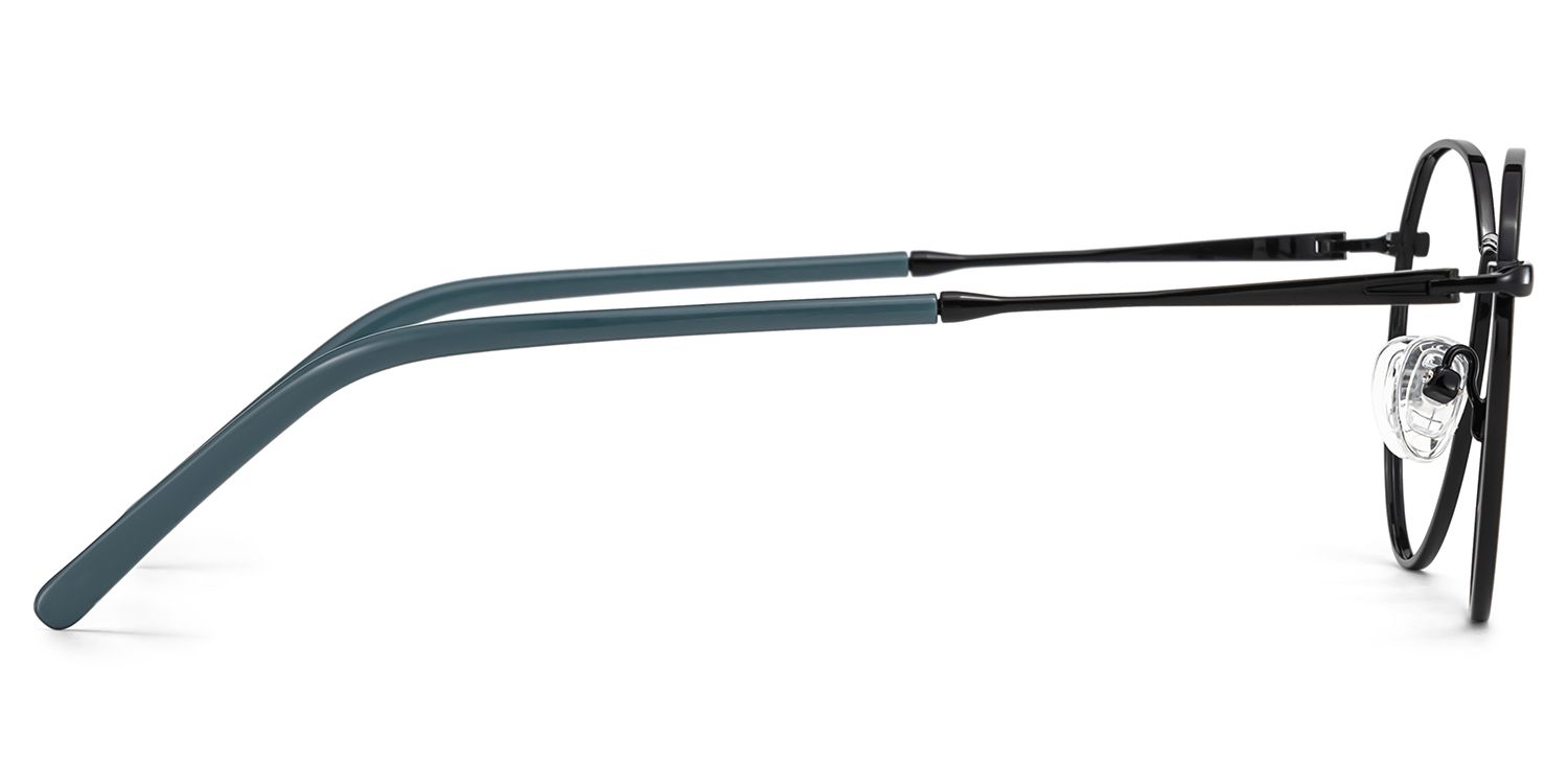 Thea Schwarz Geometrisch Metall Brille3