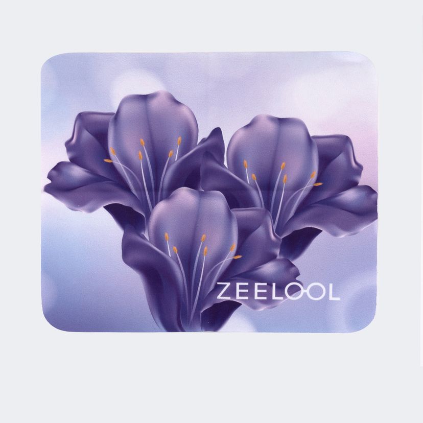 Dalia Lila-Blumen Brillenputztuch