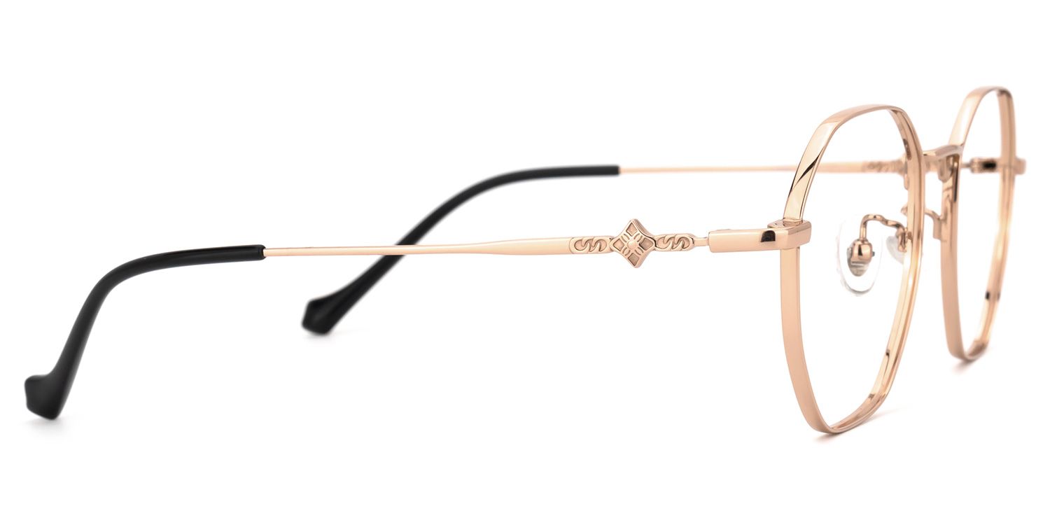 Deirdre Gold Geometrisch Brille2
