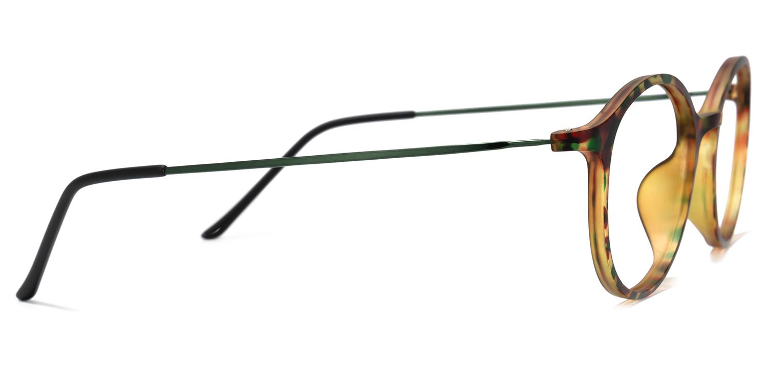 Michelle Blumenmuster-Bunt Oval Brille2