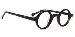 Arale Tortoise Rund Brille2