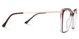 Matia Dunkelrot Quadratisch Brille3