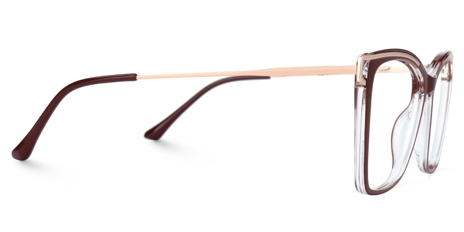Matia Dunkelrot Quadratisch Brille3