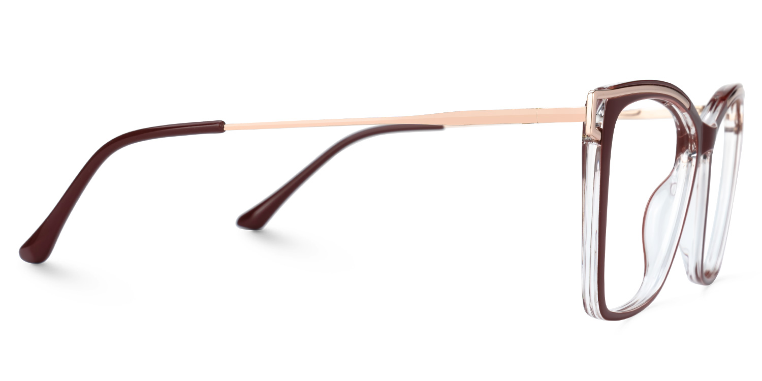 Matia Dunkelrot Quadratisch Brille3